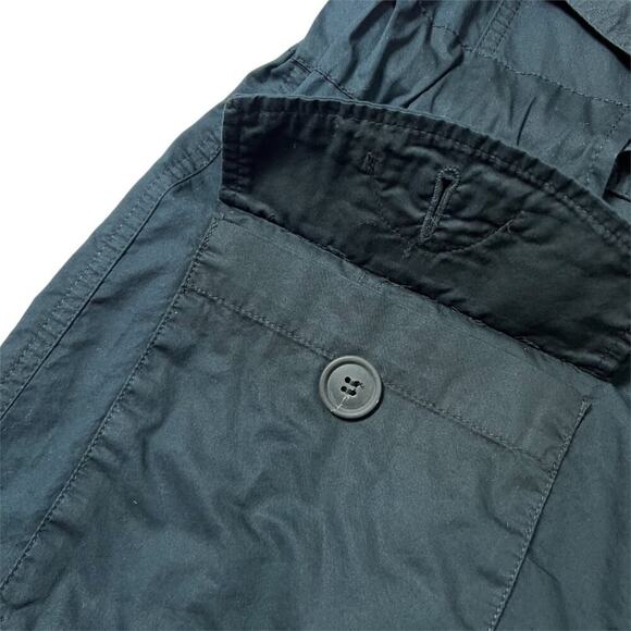 Comptoir Des Cotonniers Button Front Cotton Mini Dress FR 38 US 6 NAVY Belted SS - Picture 4 of 13